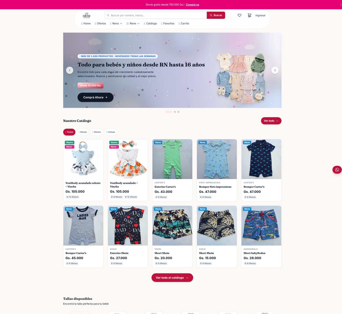 Tienda Estilo Bebé — sitio real en producción